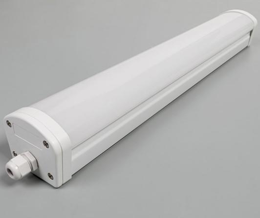 Can the control components of IP65 SLIMLINE batten lighting be scrubbed hard?